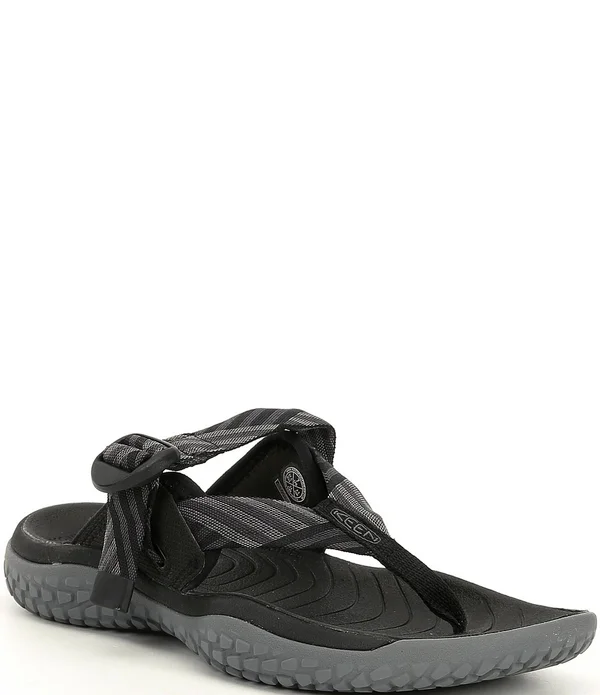 Keen Women's Solr Toe Post Sandal - 10 - Black, Steel Grey