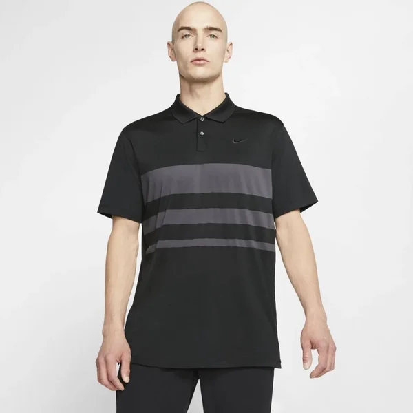 Nike Men's Dri-Fit Vapor Striped Golf Polo, Small, Black