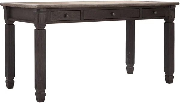 Ashley Tyler Creek Gray and Brown Home Office Office Set by Ashley Furniture - Black/Brown Transitional Rustic, from Furniture E