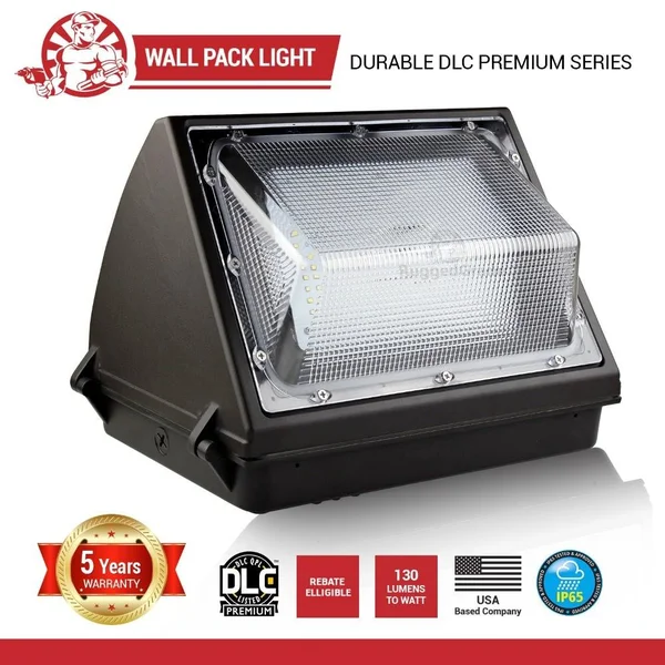 80 Watt LED Wall Pack Light - 11, 600 Lumens - 3000K Warm Whitee - High Efficiency 140 Lumen to Watt- DLC Premium Listed - Dorado