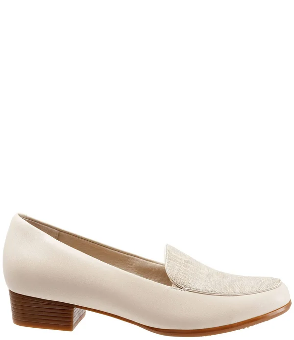 Trotters Women's Monarch - Nude Metallic Linen Size: 10 N