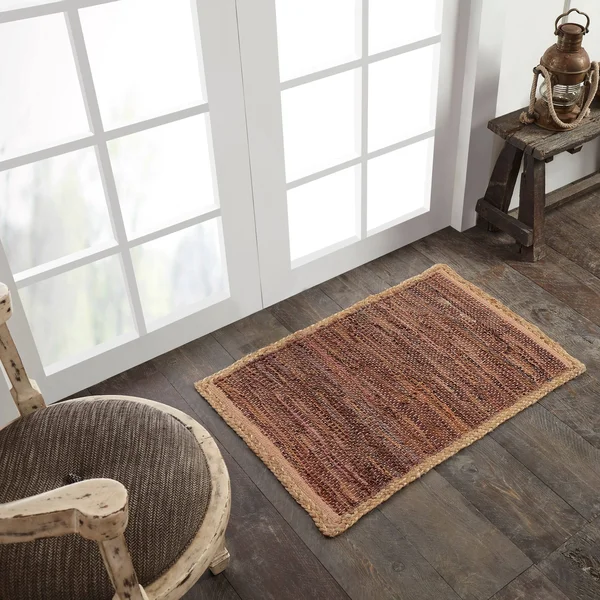 Miranda Haus Hand-Woven Firma Leather Cotton and Jute Area Rug - 8& x 10& - Onyx
