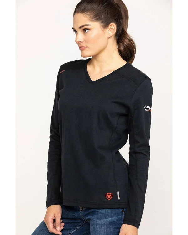 Ariat Women's Black FR AC Long Sleeve Work Top