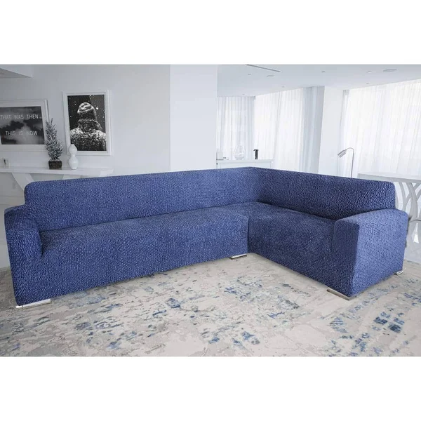 Corner Sectional Slipcover, Velvet Collection Bordeaux