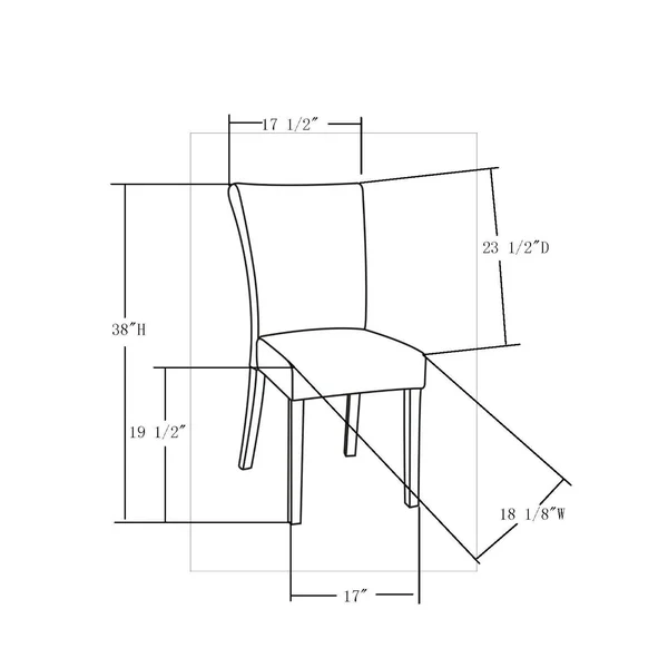 Chintaly MICHELLE-PRS-SC-CRM Bonded Leather Parsons Chair ( Set of 2 )