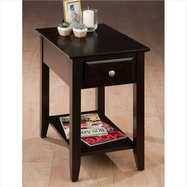 Jofran Chairside Table, Espresso