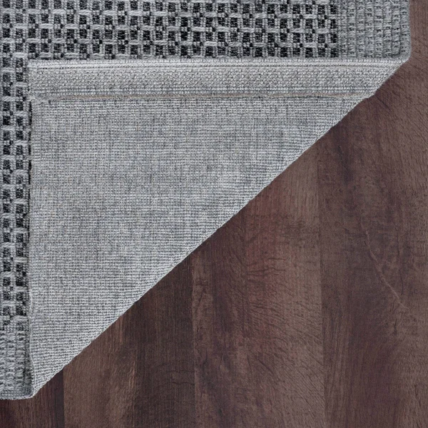 Tayse Largo Indoor/Outdoor Area Rug Charcoal, Size: 4 x 5 ft.