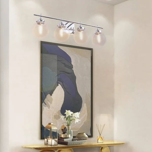 Vanity Art 10104CH Modern Globe 4 Light Vanity Light - Chrome