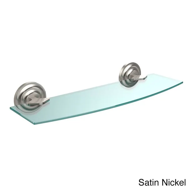 Allied Brass Que New Collection 18x22 Glass Shelf Matte Black, 18 inches x 5 inches