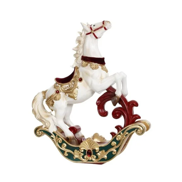 Mark Roberts Christmas 2019 Jumping Rocking Horse Figurine, 19 Inches