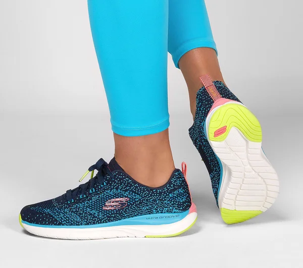 Skechers Women's Ultra Groove Sneaker - Navy/Blue