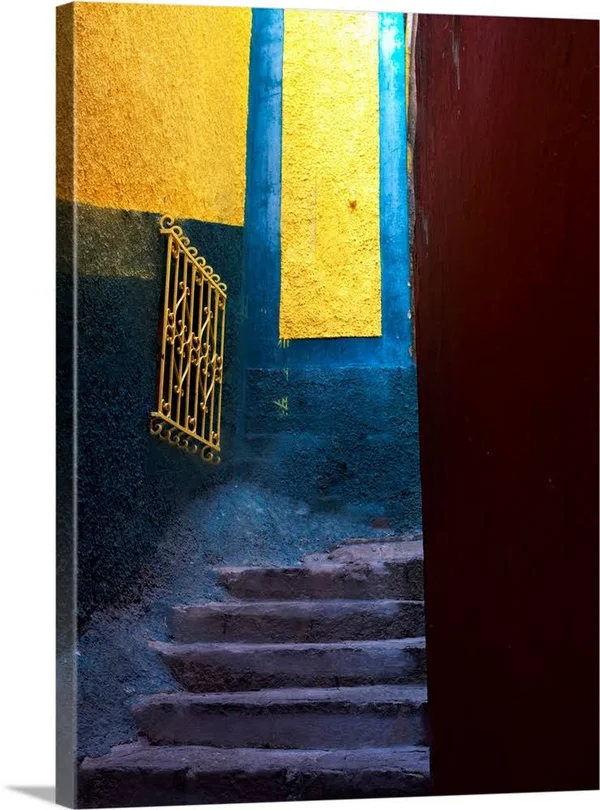 Colorful Back Alley Stairs of Guanajuato, Mexico, Canvas Wall Art, 36x48, Great Big Canvas