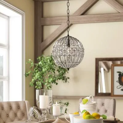 Birch Lane Heritage Elivra 1 - Light Single Globe Pendant