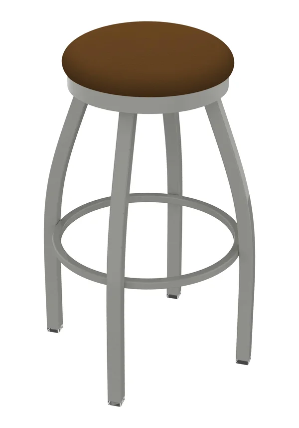 Holland Bar Stool 802 Misha 25x22 Counter Stool with Anodized Nickel Finish - Allante Beechwood SEAT, and 360 Swivel 80225ANALBeW