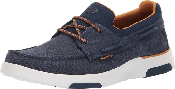 Skechers Men's Bellinger - Garmo Boat Shoes - Navy, 10.5