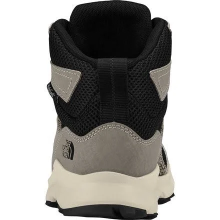 The North Face Juniors& Hedgehog Hiker II Mid Waterproof Shoe - 2 - Silt Grey - TNF Black