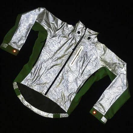Showers Pass Hi Vis Torch Jacket - Men's Reflective Silver/Neon Green - XXL