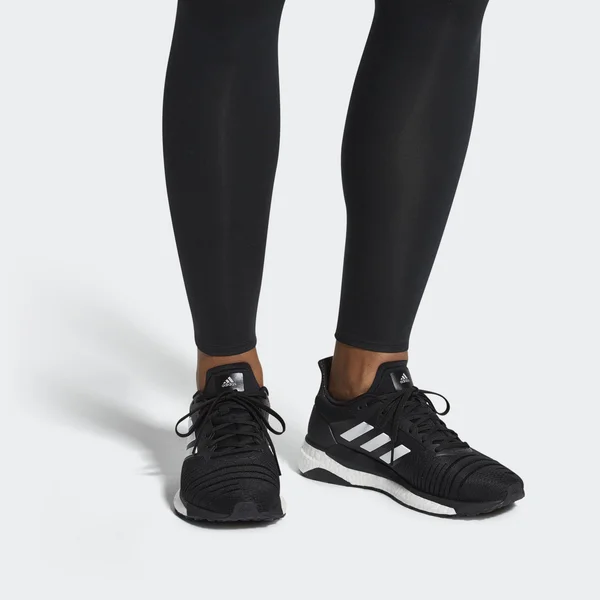 Adidas Running Solar Glide Men's Shoes Black/White/Black : 8 D