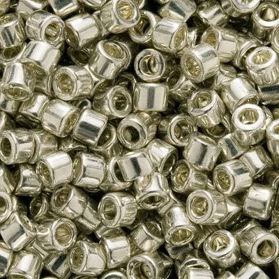 Miyuki Delica Seed Beads - 11/0, 100 Gram Bag, Galvanized Silver Metallic DB035