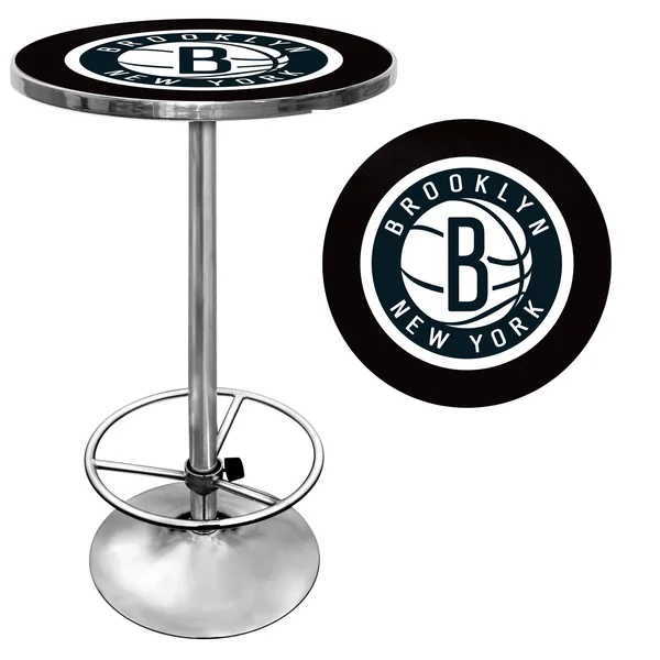 NBA Brooklyn Nets Chrome Pub Table
