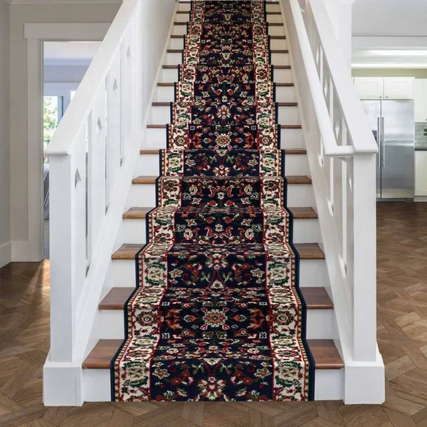 runrug USA Persian Blue Stair Carpet Runner Length: 30 foot - Width