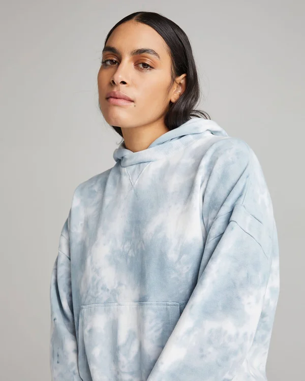 Richer Poorer - Recycled Fleece Hoodie, Blue Mirage Large