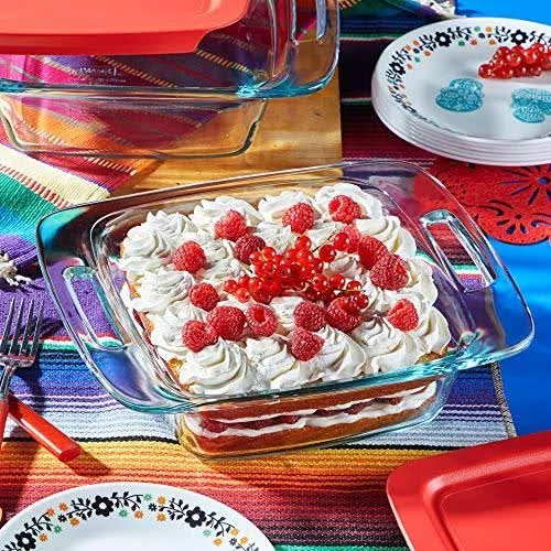 Pyrex Easy Grab Baking Dish with Lid Food Storage, 8x22 x 8x22