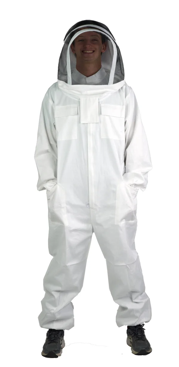 Vivo Professional Small Cotton Full Body Beekeeping Suit with Veil Hood BEE-V106S