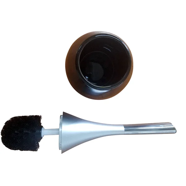 Evideco Bathroom Free Standing Toilet Bowl Brush and Holder Water Drop Chrome