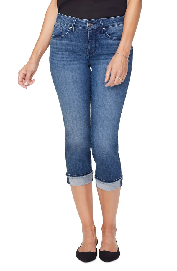 Nydj Marilyn Straight Crop Jeans - Meloy - Blue - 16