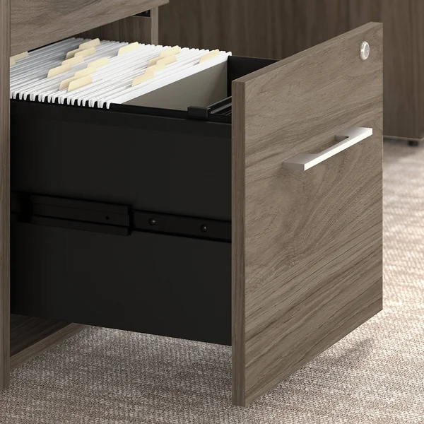 Bush Business Furniture Office 500 16W 2 Drawer File Cabinet - Assembled - Sand Oak