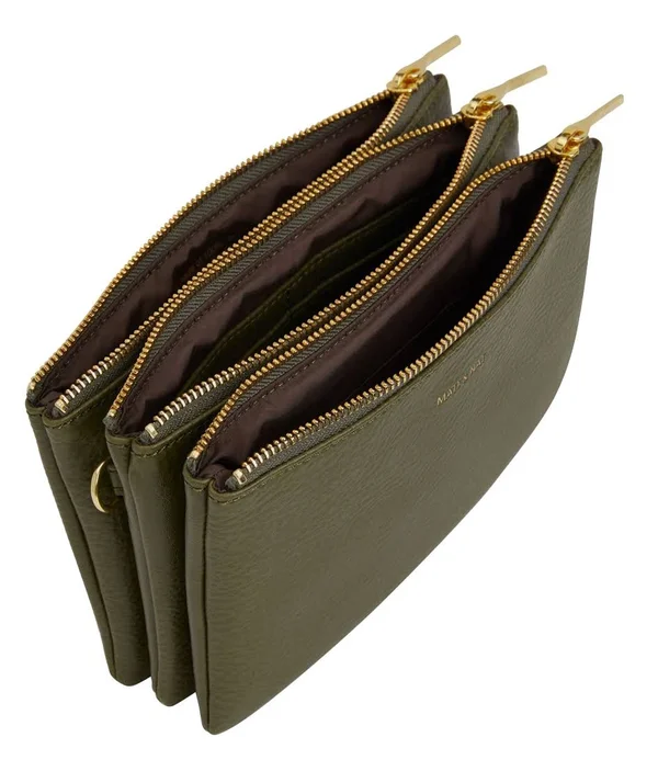 Matt & Nat Triplet Crossbody Bag - Leaf