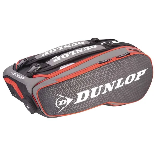 Dunlop Performance 12 Squash Racket Bag - Size One size, Black/Red