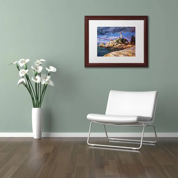 Trademark Fine Art The Mariner&s Sentina by David Lloyd Glover Matted Framed Painting Print - Size: 11x22 H x 14x22 W x 0.5x22 D