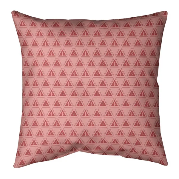 Porch & den Caitlin Pastel Monochrome Minimalist Trees Throw Pillow - 18 x 18 - Red - Linen