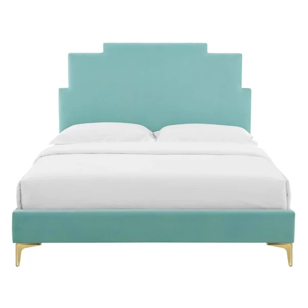 Lindsey Performance Velvet Twin Platform Bed MOD-6895-MIN