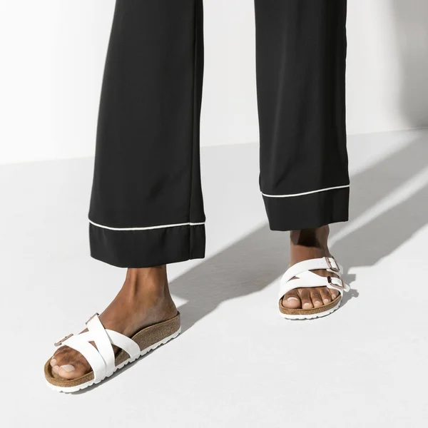 Birkenstock Women's Yao Sandals - White Birko-Flor 37 - Narrow