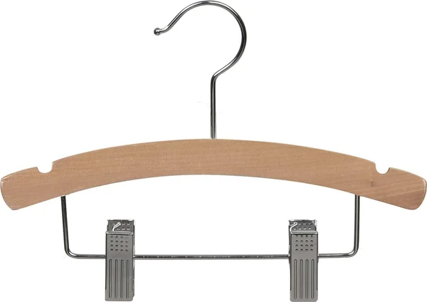 The Great American Hanger Company Wooden Kids Combo Hanger w/Adjustable Cushion Clips Box of 50 12 inch Wood Top Hangers w/Natur