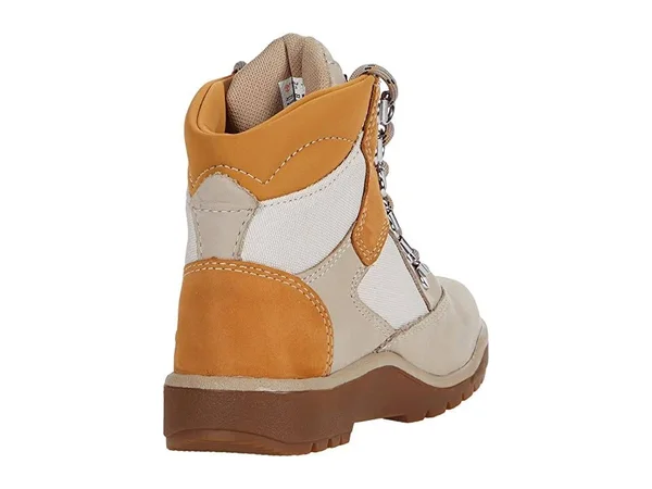 Timberland Kids 6 Leather/Fabric Field Boot Boys Shoes 9481425 - 13 Little Kid M - Beige
