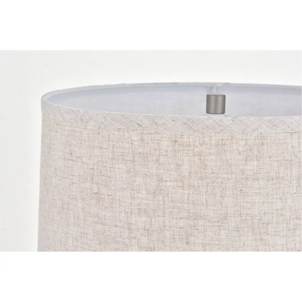 Elegant Brio 1-Light Vintage Nickel Finish Table Lamp TL3014