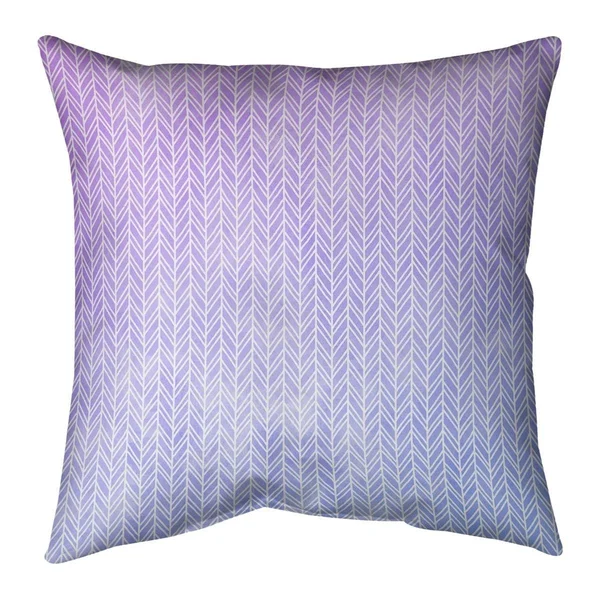 Porch & den Agaard Herringbone Pattern Throw Pillow - 16 x 16 - Blue & Purple - Linen