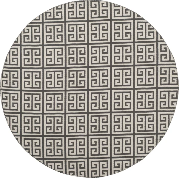 Safavieh Montauk MTK724E Area Rug Dark Grey, Ivory 6& x 6& Square