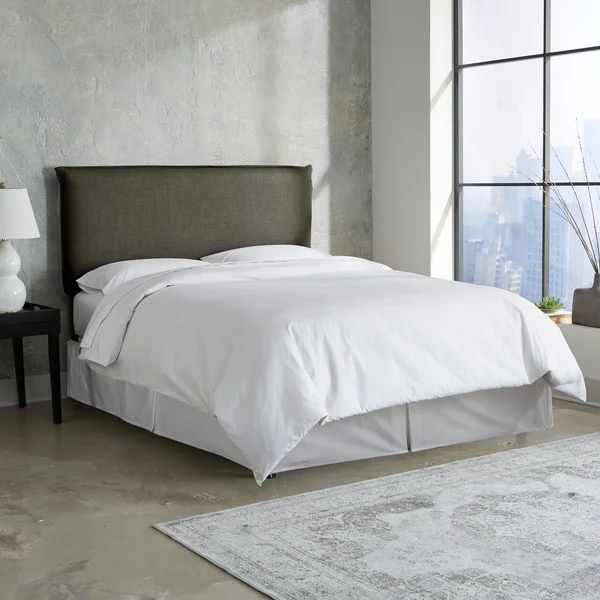 California King French Slipcover Headboard - Linen Slate - Nate Berkus