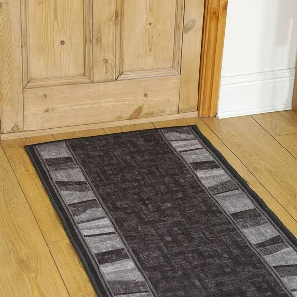 runrug USA Alba Graphite Hallway Carpet Rug Runner Length: 22 foot, WI