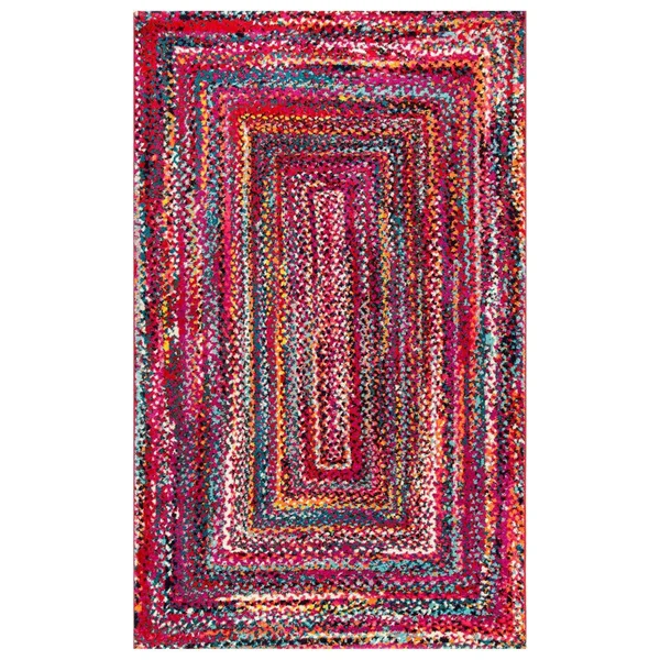 nuLOOM Hargis Labyrinth Area Rug, 5& x 8&, Red