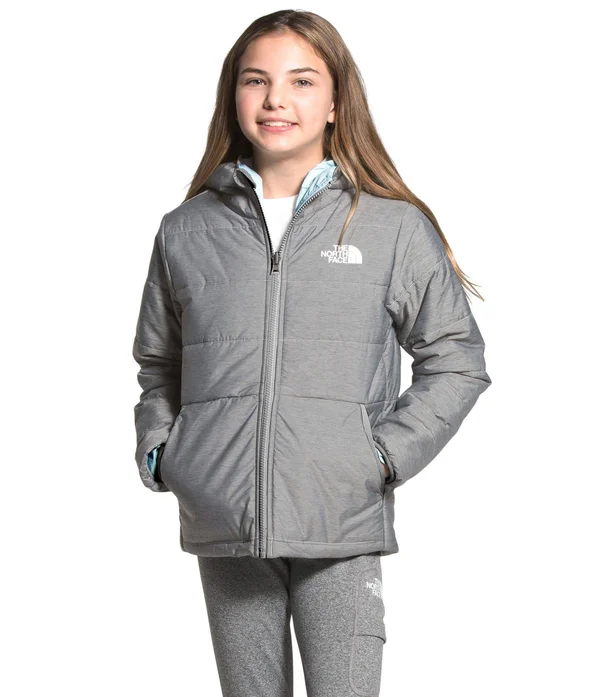 The North Face Reversible Perrito Jacket Girls TNF Medium Grey Heather