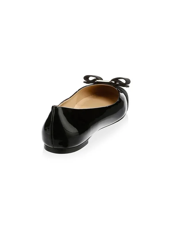 Salvatore Ferragamo Varina Patent Ballet Flats - New Blush