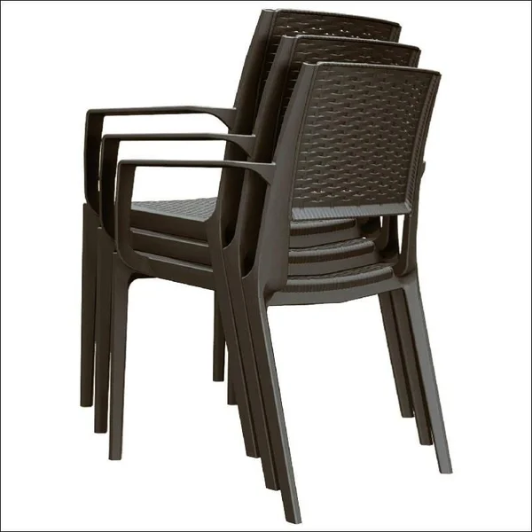 Compamia Capri Resin Dining Arm Chair Brown