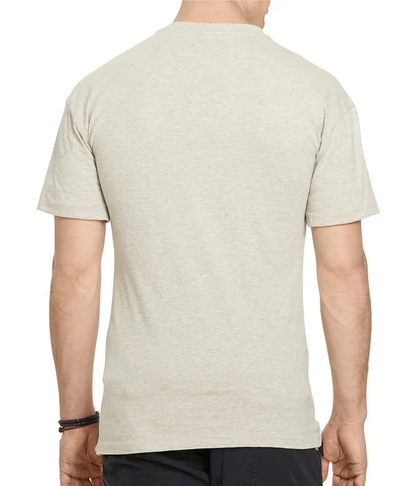 Polo Ralph Lauren Men's Big & Tall Classic Fit V-Neck T-Shirt - New Heather Grey