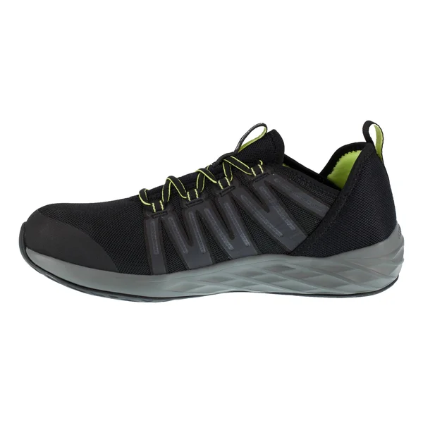 Reebok Work Astroride Steel Toe Work Shoe, Men's, Black/Lime Green, Size 7, Sneakers